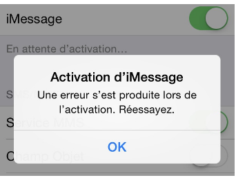 activation imessage