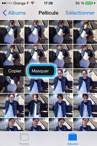 Apprendre à masquer une photo iPhone