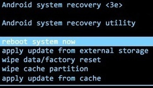 exemple menu recovery