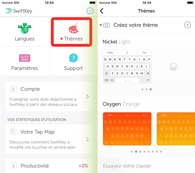configuration swiftkey