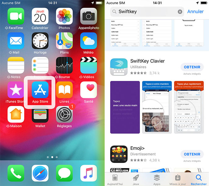 Modifier couleur message iphone