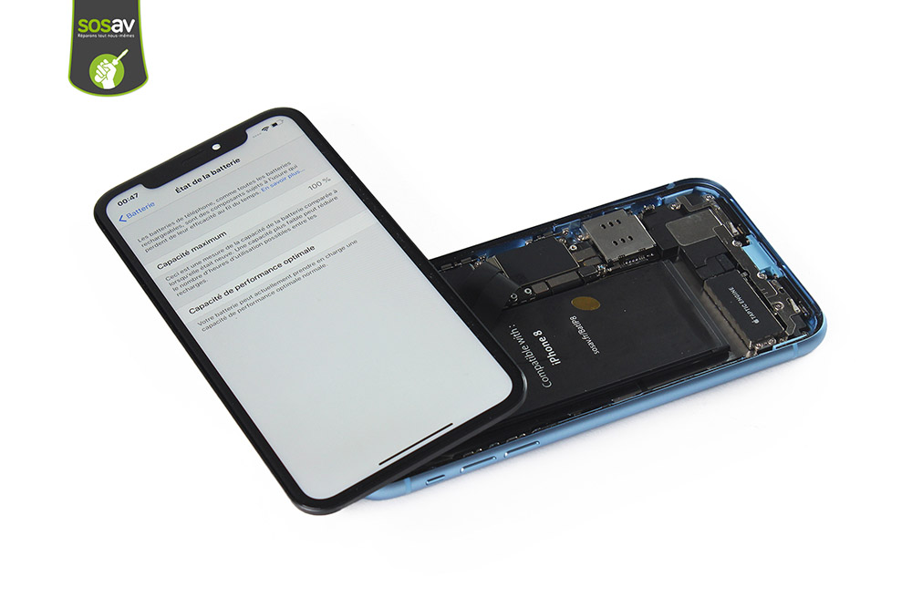 iPhone XR s'allume avec batterie iPhone 8