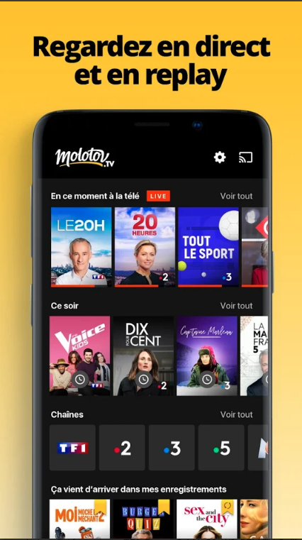 Application Molotov - TV en direct et en replay