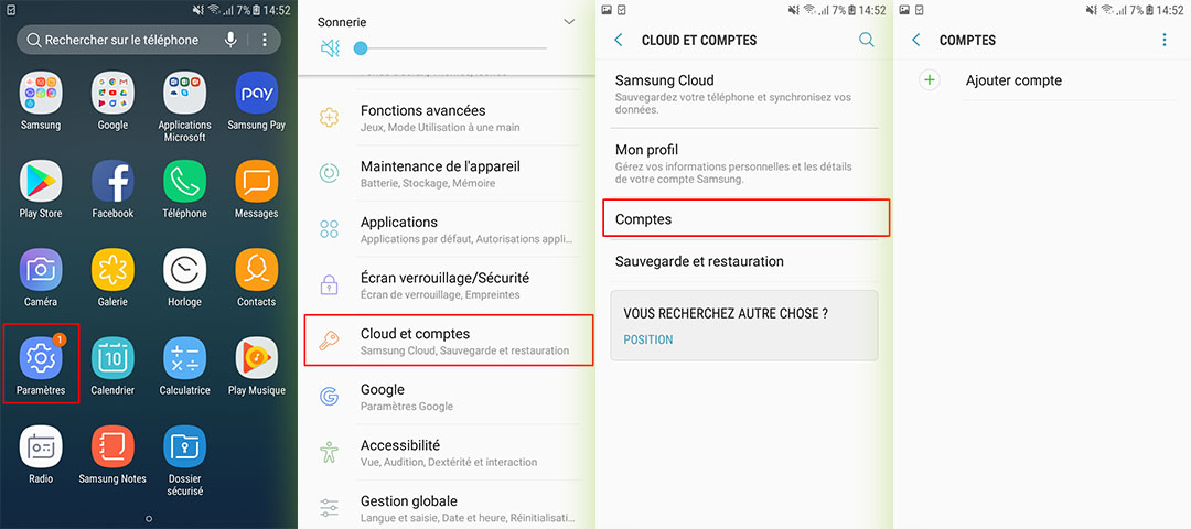 ajouter plusieurs comptes google