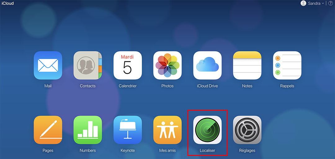 icloud menu