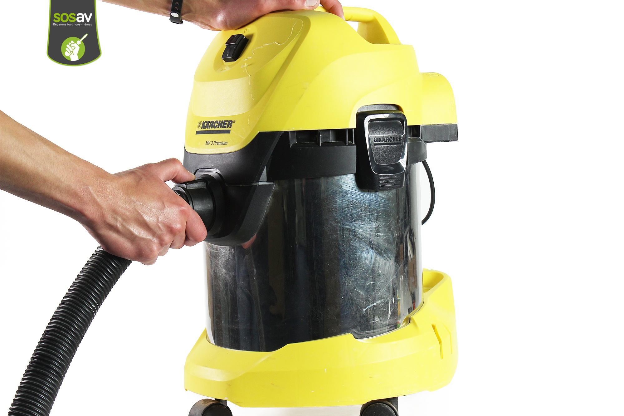 Réparation Tuyau d'aspiration Aspirateur Karcher MV3 premium