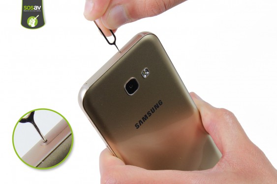 Guide photos remplacement tiroir carte microsd Samsung Galaxy A5 2017 (Etape 2 - image 1)