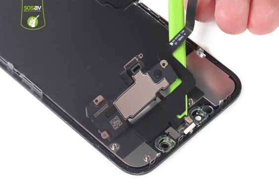 Guide photos remplacement nappe haut-parleur interne / capteur proximité / micro secondaire / nappe face id iPhone 11 (Etape 15 - image 1)