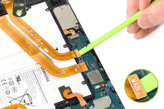Guide photos remplacement nappe de liaison du connecteur de charge Galaxy Tab A 10,5 (2018) (Etape 6 - image 3)