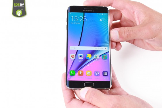 Guide photos remplacement vitre arrière Samsung Galaxy S6 Edge + (Etape 1 - image 1)