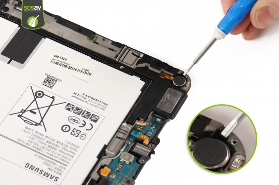 Guide photos remplacement haut-parleur bas droit + vibreur Galaxy Tab S3 9.7 (Etape 16 - image 3)
