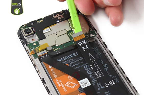 Guide photos remplacement nappe de liaison connecteur de charge Huawei Y6 2019 (Etape 13 - image 4)