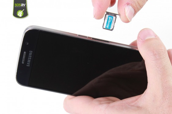 Guide photos remplacement tiroir sim Samsung Galaxy S6 (Etape 2 - image 4)
