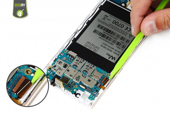 Guide photos remplacement nappe du connecteur de charge Wiko Ridge Fab 4G (Etape 13 - image 3)