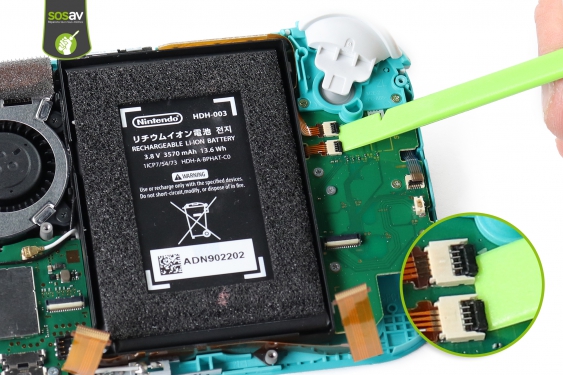 Guide photos remplacement carte fille (gestion boutons de gauche) Nintendo Switch Lite (Etape 15 - image 1)