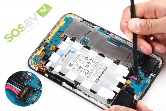 Guide photos remplacement nappe de liaison de l'écran lcd Samsung Galaxy Tab 2 7" (Etape 9 - image 3)