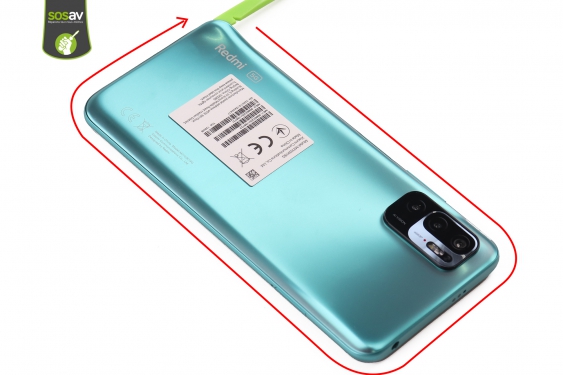 Guide photos remplacement face arrière Redmi Note 10 5G (Etape 4 - image 1)