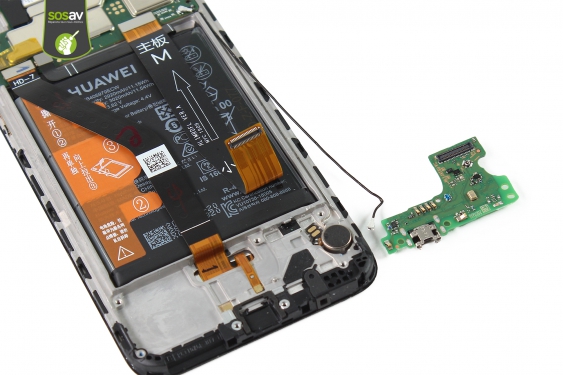 Guide photos remplacement connecteur de charge Huawei Y6 2019 (Etape 16 - image 1)