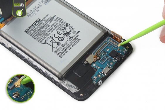 Guide photos remplacement connecteur de charge Galaxy A70 (Etape 14 - image 2)