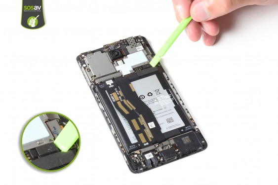 Guide photos remplacement nappe de liaison du connecteur de charge OnePlus 3 (Etape 8 - image 1)