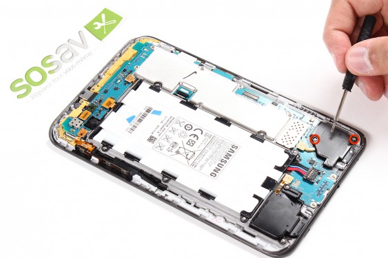 Guide photos remplacement haut-parleur externe droit Samsung Galaxy Tab 2 7" (Etape 7 - image 1)