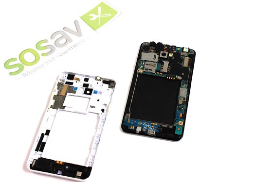 Guide photos remplacement hp interne + vibreur + prise jack Samsung Galaxy S2 (Etape 5 - image 4)