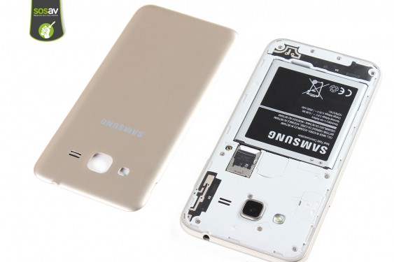 Guide photos remplacement carte microsd Samsung Galaxy J3 2016 (Etape 2 - image 4)