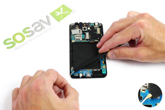 Guide photos remplacement hp interne + vibreur + prise jack Samsung Galaxy S2 (Etape 8 - image 1)