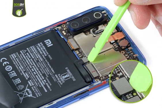 Guide photos remplacement nappe de liaison connecteur de charge Xiaomi Mi 9 (Etape 9 - image 1)