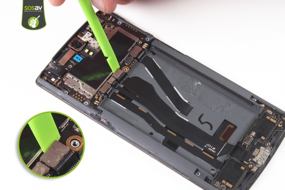 Guide photos remplacement nappe haut-parleur, micro & antenne OnePlus One (Etape 13 - image 1)