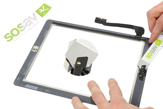 Guide photos remplacement nappe bouton home + support iPad 3 WiFi (Etape 14 - image 2)