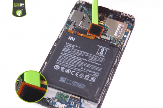Guide photos remplacement nappe de liaison connecteur de charge Redmi Note 4X (Etape 13 - image 3)