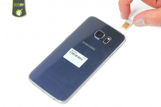 Guide photos remplacement carte sim Samsung Galaxy S6 Edge (Etape 3 - image 2)