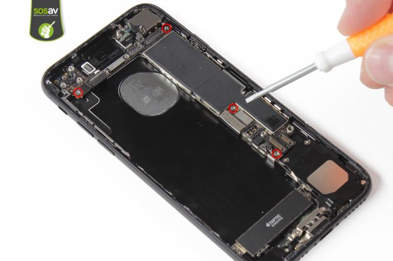 Guide photos remplacement nappe power, vibreur, volume, flash et micro externe iPhone 7 (Etape 28 - image 1)