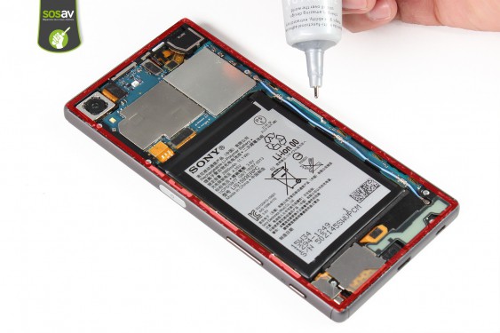 Guide photos remplacement appliquer la colle b7000 Compétences smartphone (Etape 3 - image 1)