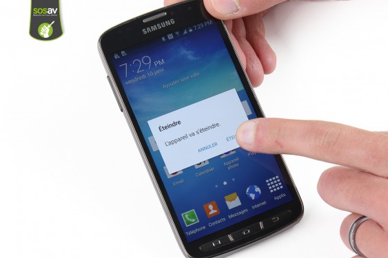 Guide photos remplacement carte sim Samsung Galaxy S4 Active (Etape 1 - image 3)