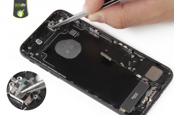 Guide photos remplacement nappe power, vibreur, volume, flash et micro externe iPhone 7 (Etape 38 - image 2)