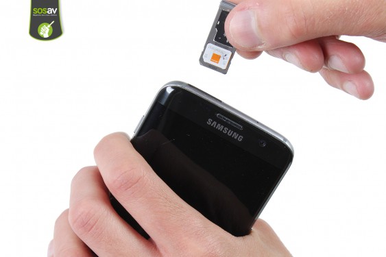 Guide photos remplacement tiroir sim/microsd Samsung Galaxy S7 Edge (Etape 2 - image 4)