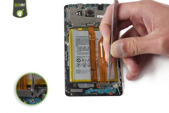 Guide photos remplacement connecteur de charge Huawei Mate 8 (Etape 12 - image 1)