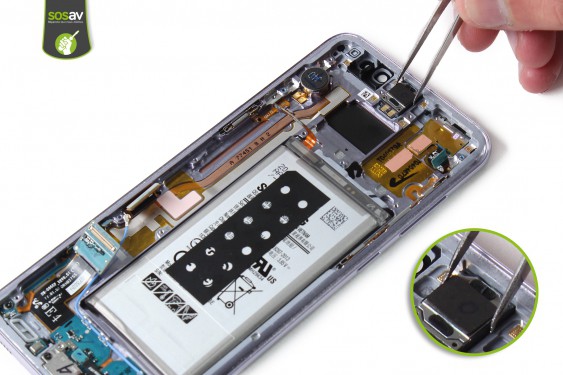 Guide photos remplacement haut-parleur interne Samsung Galaxy S8+ (Etape 25 - image 1)