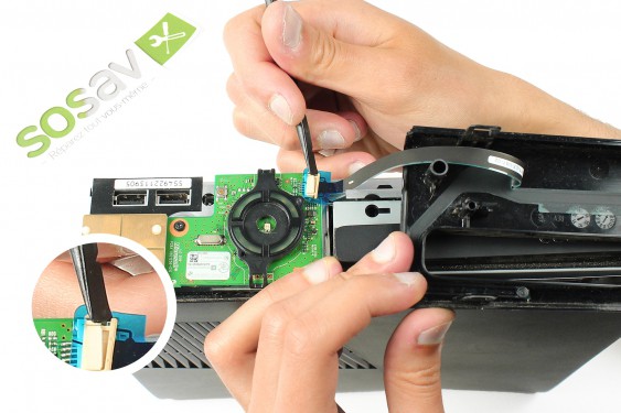 Guide photos remplacement câble de liaison du disque dur Xbox 360 S (Etape 25 - image 1)