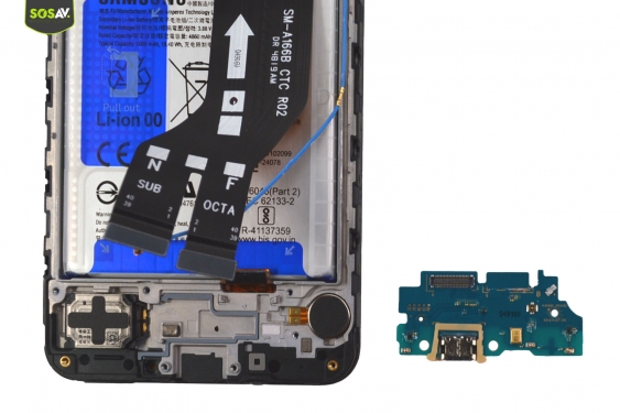 Guide photos remplacement connecteur de charge Galaxy A16 5G (Etape 8 - image 5)