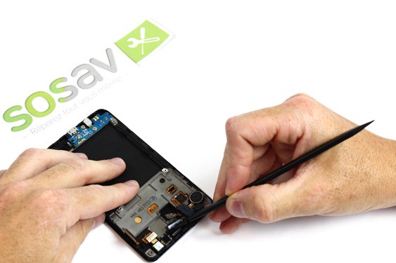 Guide photos remplacement hp interne + vibreur + prise jack Samsung Galaxy S2 (Etape 23 - image 2)