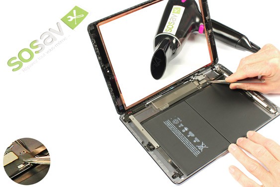 Guide photos remplacement vitre tactile iPad Air 1 WiFi (Etape 14 - image 1)