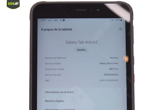 Guide photos remplacement batterie Galaxy Tab Active 3 (Etape 1 - image 1)
