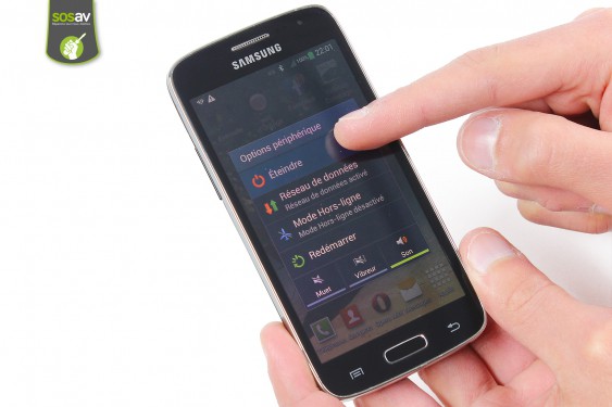 Guide photos remplacement bouton power Samsung Galaxy Core 4G (Etape 1 - image 2)