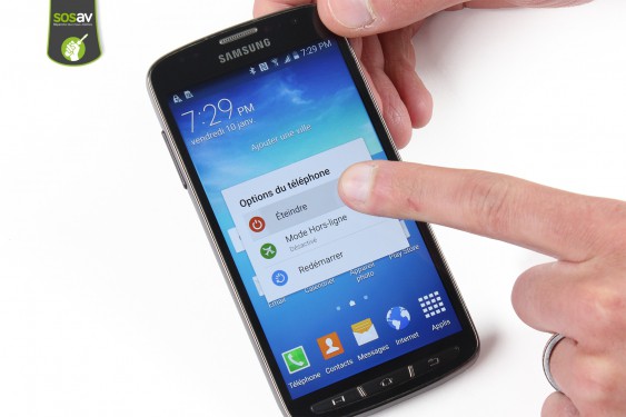 Guide photos remplacement connecteur de charge  Samsung Galaxy S4 Active (Etape 1 - image 2)
