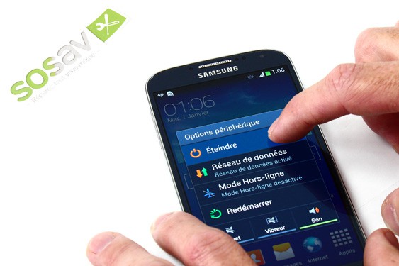 Guide photos remplacement lecteur sim + carte micro sd Samsung Galaxy S4 (Etape 1 - image 2)