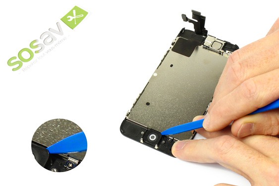 Guide photos remplacement bouton home  iPhone 5C (Etape 12 - image 1)