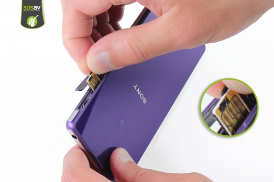 Guide photos remplacement carte sim Xperia Z2 (Etape 3 - image 2)